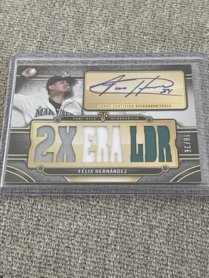 2024 Triple Threads Stat Leader Game Used Memorabilia Felix Hernandez Auto 18/36 - Image 1 of 4