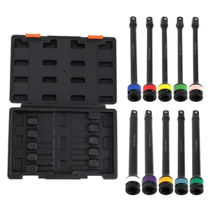 1/2" Drive Torque Limiting Extension Bar Set 10pcs Lug Nut Torque Stick Set New - Picture 1 of 19