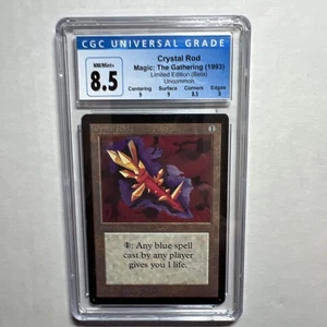 MTG Beta Crystal Rod CGC 8.5 NM/Mint+ (w/Mint centering and surface) 1993 - Picture 1 of 4