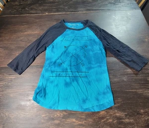 Camiseta Aeropostale Juniors Talla Pequeña Negra Azul Costa del Pacífico *Mancha - Imagen 1 de 10