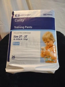 New Covidien Curity Training Pants Size 2T - 3T / 18-34 lbs. 26 Count - Picture 1 of 9