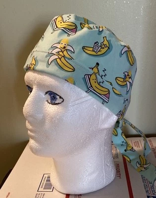 Chill Banana Medical Scrub Skull Cap Hat Unisex - Image 1 of 4