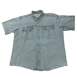 Cabela's Safari Vintage Shirt Herren L Grün Aqua Tech Zip Fisch Wandern Grunge Outdoor - Bild 1 von 21