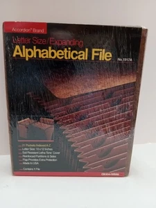 Vintage 1990 Globe-Weis Akkordeon Feile mit Klappe Schwerlast 21 Taschen - Bild 1 von 7