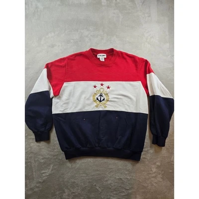 Sudadera Vintage Mujer M Alfred Dunner Ancla Náutica Rojo Blanco Azul *Leer Foto 1 de 4