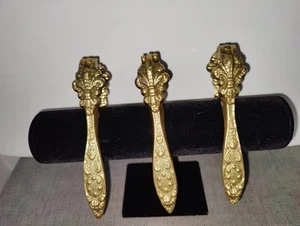 3 Vintage Brass Nutcracker Ornate Scroll Barware Handheld Gold-Read - Picture 1 of 11