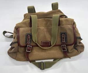 TSD Marke Canvas Leder Messenger Bag hellbraun übergroße Reisetasche Boho Indie - Bild 1 von 18