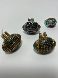 3 Stretchy Football Rings With Bonus Ring - Picture 1 of 4