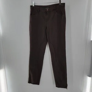 Strenesse Gabrielle Strehle Brown Anklr Zip Pants Size 8 - Picture 1 of 9
