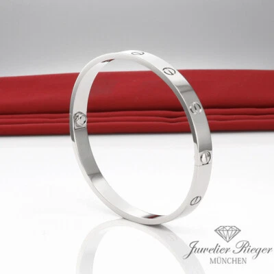 Cartier Armreif Love Weissgold 750 Größe 21 Gold Herren Damen Armband - Bild 1 von 4