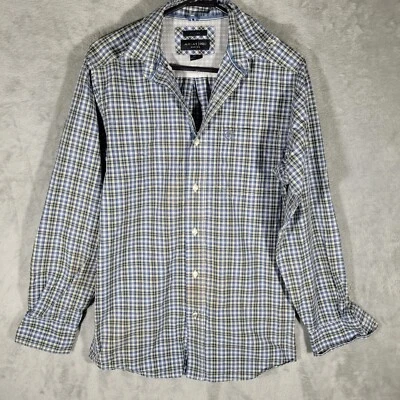 ARIAT PRO SERIES Blue Green Check Fitted XS Mens Long Sleeve Button Down Shirt - image 1 of 4