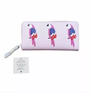 Kate Spade Flock Party Large Continental Wallet Pink New - Picture 1 of 4