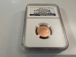 2015-S LINCOLN CENT EARLY RELEASE NGC PF70 RD U.C. BLUE LABEL "TOP POP" - Picture 1 of 4