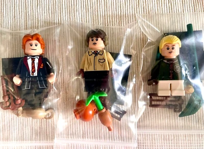 LEGO Minifigura Coleccionable LOTE ~ Harry Potter Serie 71022 Ron, Draco & Neville Foto 1 de 4