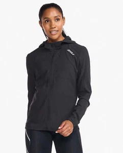 New 2XU Women’s Aero Jacket X-Small Black WR6686a - Water-Resistant Breathable - Bild 1 von 6