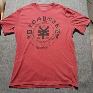 Zoo York Fear Nothing Red Mens Short Sleeve T-Shirt Size XL--*Fits Like A Large* - Picture 1 of 3