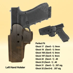 Left Hand G31 G32 Holster OWB For Glock 19 19X 17 31 32 Glock 45 44 23 22 Gen1-4 - Picture 1 of 9