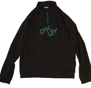 Oakley Men's Gravity Range Hooded 1/4 Zip Pullover Black Green NEW ~ Size XXL - Picture 1 of 12