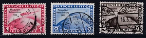 DR 1933 Zeppelin Chicagofahrt 496 - 498 sauber Gestempelt € 1000,-- - Picture 1 of 2