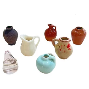 8pcs Mini Ceramics Vase Fridge Magnet DIY Porcelain Vase Refrigerator Magnet - Picture 1 of 10