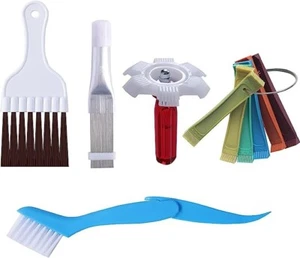 10 Pcs Air Conditioner Fin Comb Cleaner Kit AC Coil Cleaning Brush 5 Different - Picture 1 of 7