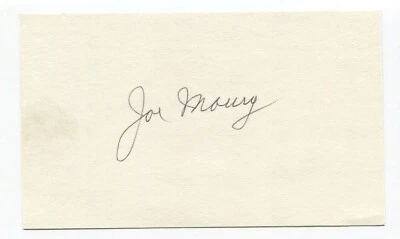 Joe Mowry Signed 3x5 Index Card Autographed Baseball Signature Boston Braves - Image 1 of 2