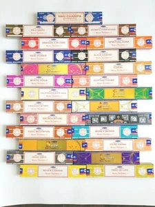 Satya Nag Champa Incense Sticks SALE - Buy 5 Get 7 Free - Huge Variety !! - Picture 1 of 37