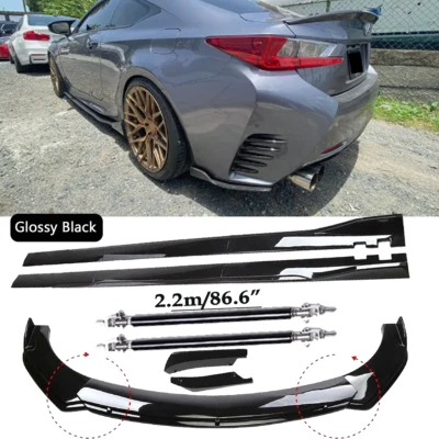 Front Bumper Spoiler Body Kit /Side Skirt/Strut Glossy For Lexus RC200t RC300 - Image 1 of 4