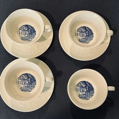 Wedgwood Virginia Military Institute VMI Cup And Saucer Set Of Three + 1 Cup - Image 1 of 4