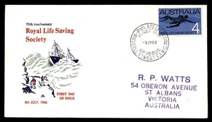 Mayfairstamps Australia FDC 1966 Saving From Water Royal Life Saving Soc First D - Picture 1 of 2