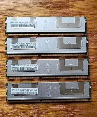 16GB ( 4 X 4GB ) Samsung M393B5170FHD-YH9 PC3 10600R 2Rx4 FAST SHIP - Image 1 of 3