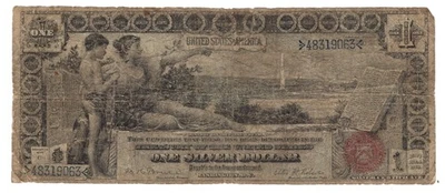 $1 1896 Educational Silver Certificate Fr#225 - Image 1 of 2