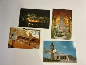 4 Postcard St Petersbrg London Wax Sweden Smorgasbord Tiki Gardens Indian Rocks - Picture 1 of 10