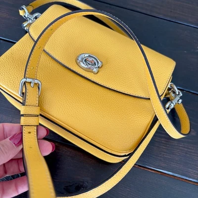 Coach Cassie 19, Crossbody Leather Handbag, Canary Yellow, Silver Hardware - Image 1 of 4