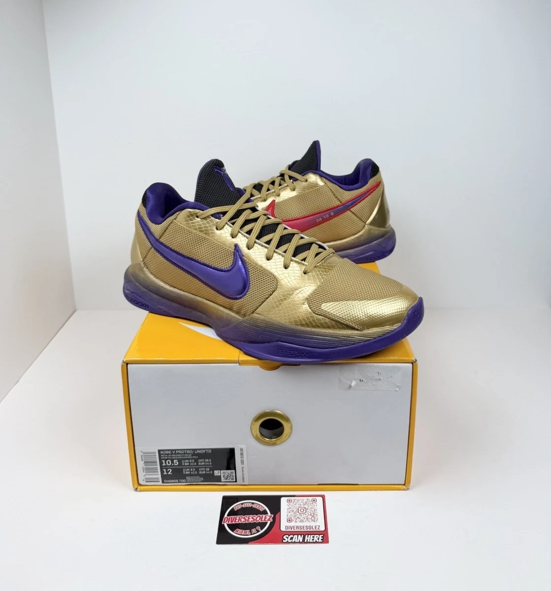 シューズ(男性用) Kobe V Protro UNDFTD 10.5 US Nike Zoom Kobe 5 Protro x Undefeated Hall Of Fame for Sale