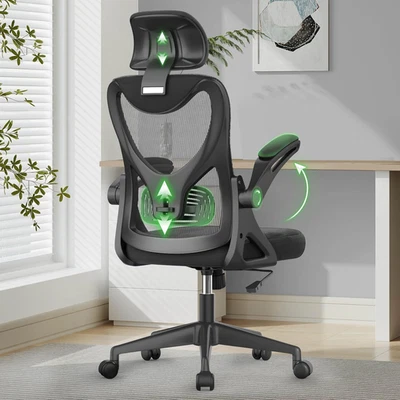 Office Chair - Ergonomic Desk Chair with Lumbar Support Headrest Adjustable, Pad - Image 1 of 4