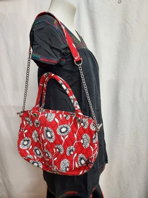 Сумочка Vera Bradley с верхней ручкой и съемным ремешком-цепочкой снятая с производства Deco Daisy - Изображение 1 из 4