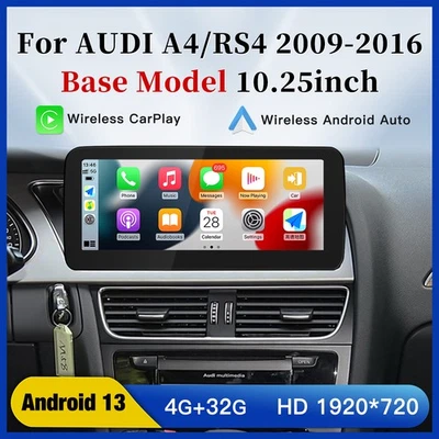 Pantalla de navegación GPS automática CarPlay de 10,25" estéreo para automóvil Android para Audi RS4 bajo 09-16 Foto 1 de 4