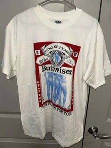 Vintage King of Rears Buttweiser Budweiser Parody T Shirt Size Large Beer - Picture 1 of 3