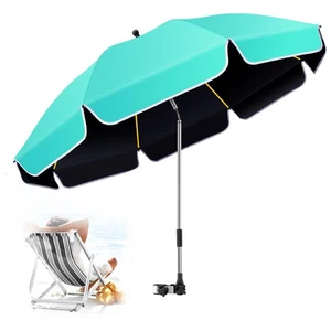 QTREE Intelligence 48,8 Zoll großer Strandschirm mit Klemme Sonnenschutz für Be... - Bild 1 von 7