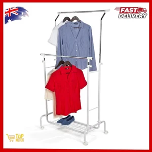 Parallel Clothing Rack Adjustable and Portable Easy to Assemble Storage Solution - Picture 1 of 4