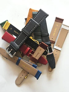 1 Dozen High Quality Leather Watch Bands @ Whole Sale -( Mix Colors/Style/ Size) - Picture 1 of 6