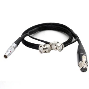 0B 2 pin to Ta4f 4 pin Female for TVlogic 055/056/058 Power Cable and SDI Cable - Picture 1 of 2