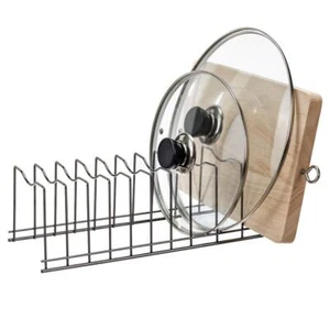 SANNO Pot Lid Holder Rack Organizer Kitchen Organizer for Plates Cutting Boar... - Picture 1 of 7