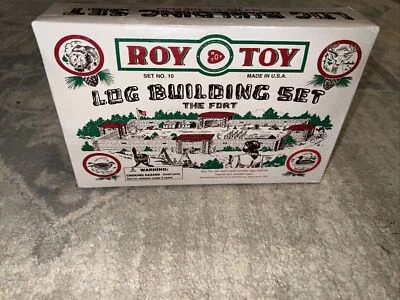 NEW ROY TOY LOG BUILDING SET #10 THE FORT SEALED - Image 1 of 3