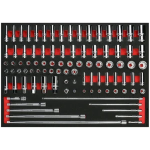 Boxo Master Socket Set 1/4" & 3/8" Drive Short & Deep Sockets 93 Pcs in EVA Foam - Picture 1 of 5