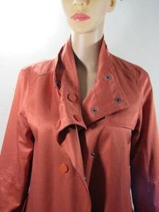 Pendleton Burnt Orange Copper Snap Hooded Mid-Length Lightweight Coat Jacket S - Bild 1 von 8