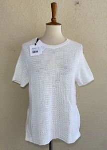 Red Valentino Womens Crochet Top In Latte Size XL - Picture 1 of 4