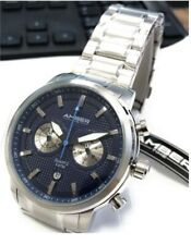 Amber Time Quartz Chronograph Watch with Stainless Steel Band Blue Face