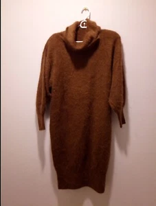 Vintage Brown Knee Length 1980s Woman Angora - Picture 1 of 5